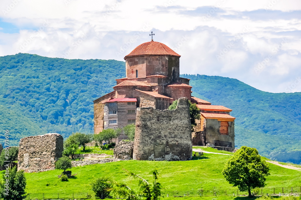 Ancient Jvari Monastery (sixth century) in Mtskheta, Georgia