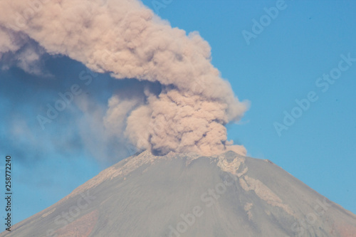 Volcano eruption popocatepetl
