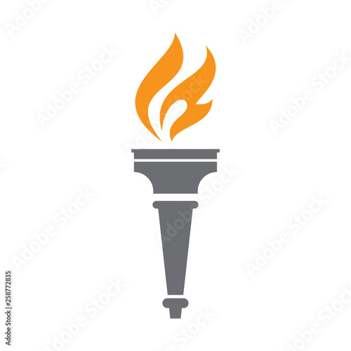 Torch icon on background for graphic and web design. Simple vector sign. Internet concept symbol for website button or mobile app.