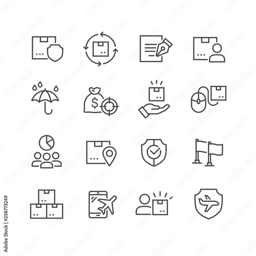 Vector icons of shipping Vector icons of shipping