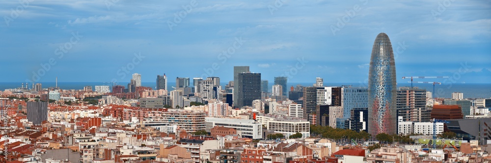 Barcelona skyline - obrazy, fototapety, plakaty 