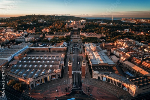 Wallpaper Mural Barcelona Aerial View Torontodigital.ca