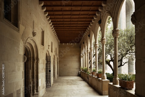 Montserrat monastery walkway