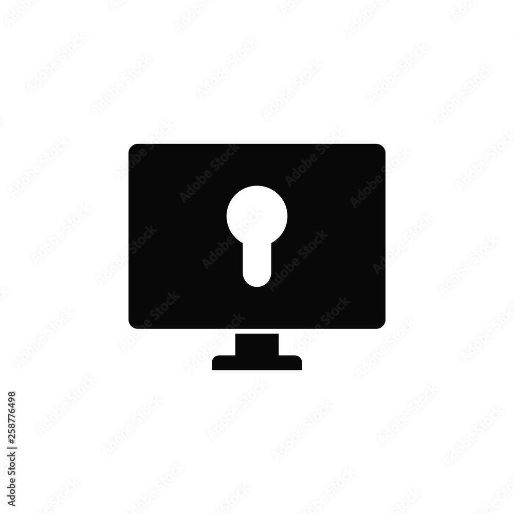 Access, computer, keyhole, private, icon. Element of security for mobile concept and web apps illustration. Thin flat icon for website design and development, app. Vector icon Access, computer, keyhole, private, icon. Element of security for mobile concept and web apps illustration. Thin flat icon for website design and development, app. Vector icon