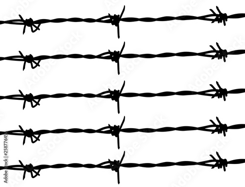  barbed wire silhouette vector