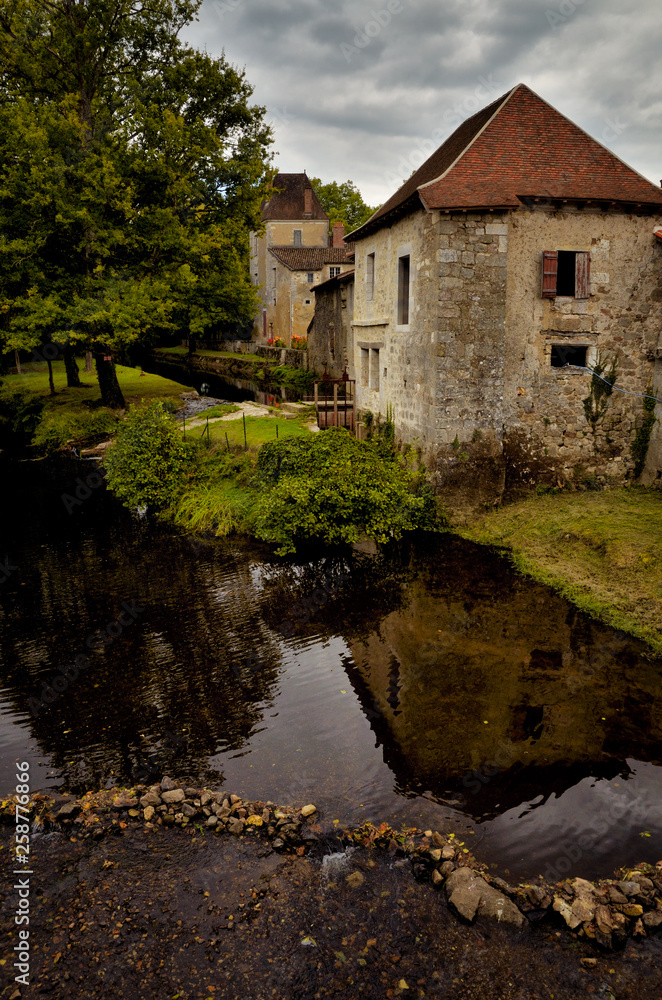 Fototapeta premium Saint-Jean-de-Cole is a medieval village in the north of the Dordogne, France