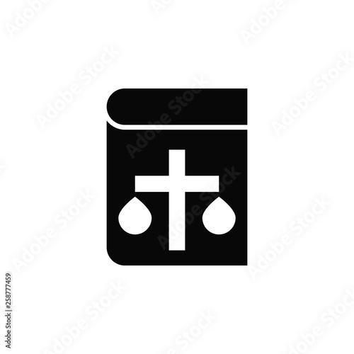 Book , court, law, rules, icon, flat. Element of security for mobile concept and web apps illustration. Thin flat icon for website design and development, app. Vector icon