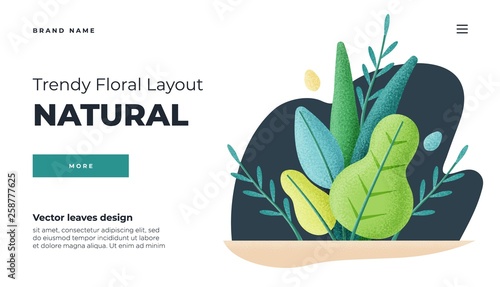 White modern flat design concept. Landing page template . Modern flat Floral vector illustration concept for business web page, website and mobile website. Vector illustration in cartoon style