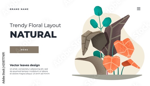 White modern flat design concept. Landing page template . Modern flat Floral vector illustration concept for business web page, website and mobile website. Vector illustration in cartoon style