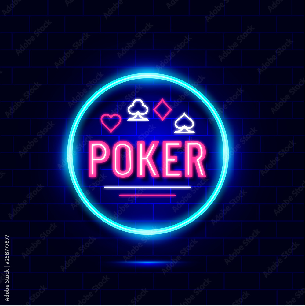 Neon Blue Poker banner 