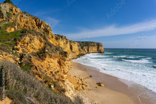 Fototapeta Naklejka Na Ścianę i Meble -  Praia do Canavial near lagos Portugal virgin beach