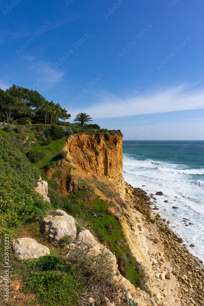 Sandstone cliffs near Ponta da Piedade, Lagos Portugal