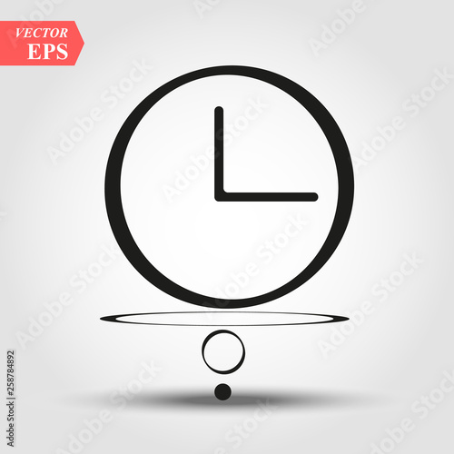 intresting Clock outline vector sign, linear style pictogram isolated on white. Office watch symbol, logo illustration. Editable stroke vector icon