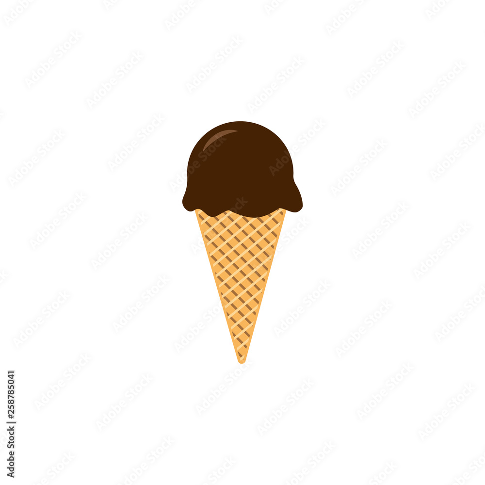 ice cream chocolate colored icon. Element of ice cream illustration icon. Signs and symbols can be used for web, logo, mobile app, UI, UX