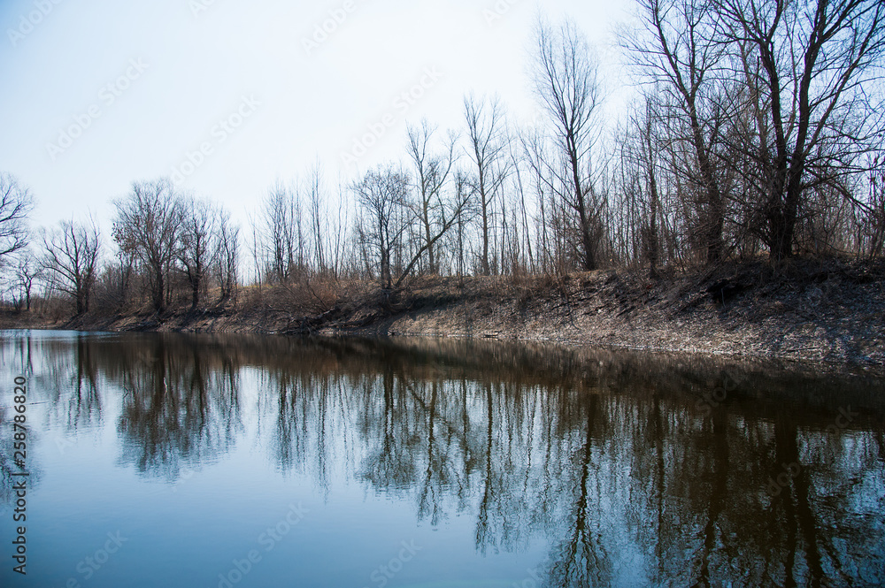 Sprin flood on river Sprin flood on river