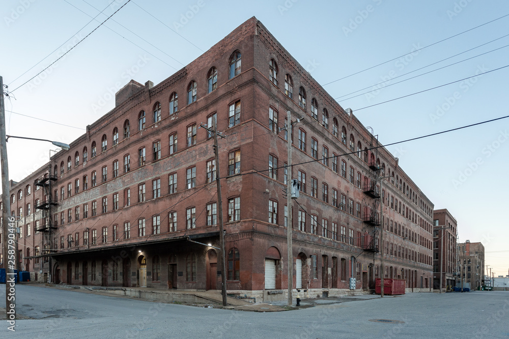 Epic vintage red brick multiple story loft warehouse