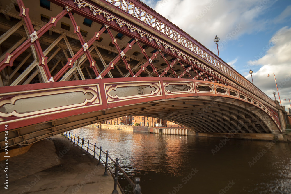 Naklejka premium Crown point bridge in Leeds , West Yorkshire, UK