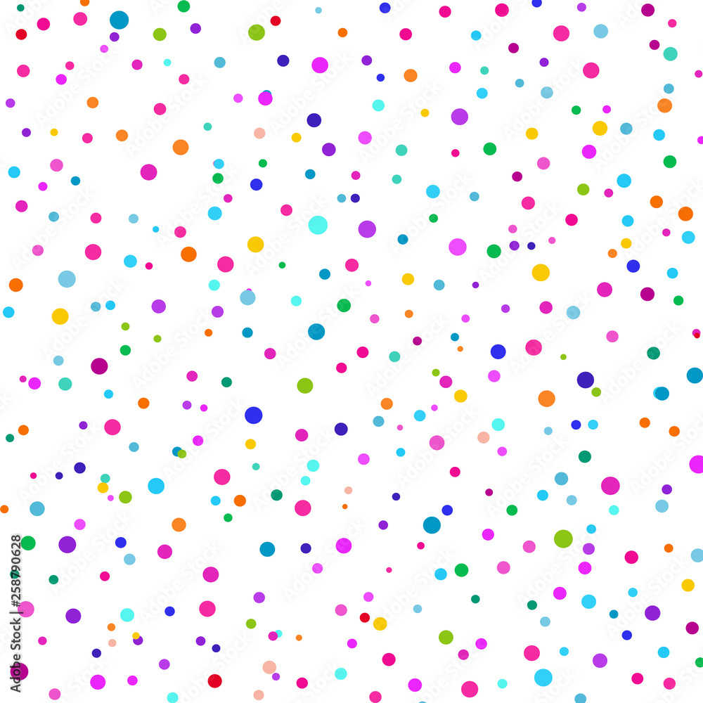 Multicolored confetti on a white background