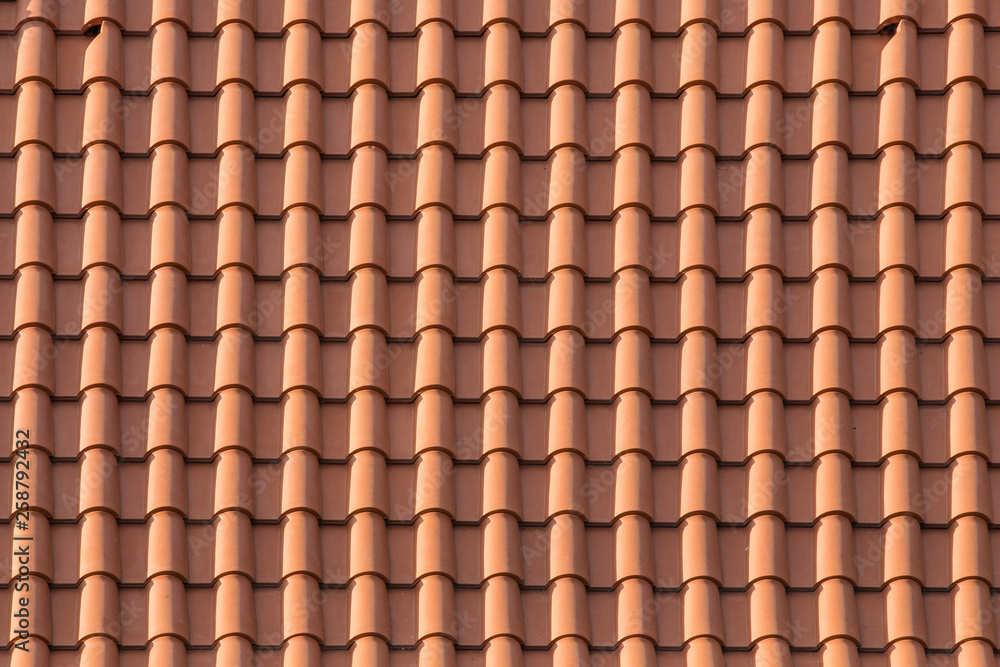 Textura sem emenda de telhas vermelhas. Visão horizontal Textura sem emenda de telhas vermelhas. Visão horizontal