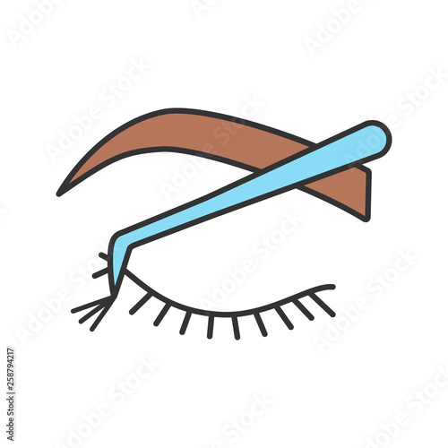 Cluster lash extension color icon photo