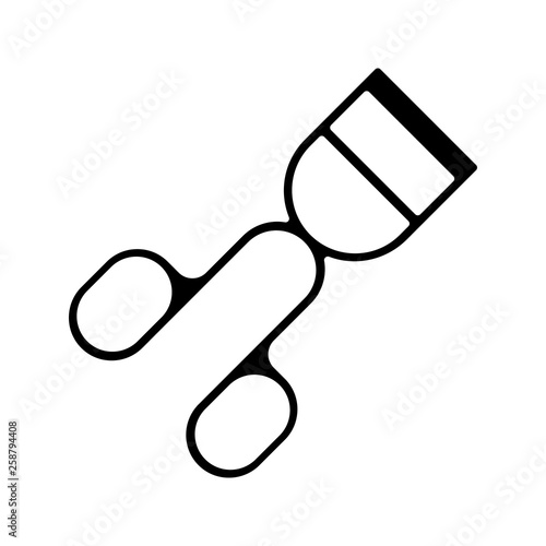 Eyelash curler glyph icon