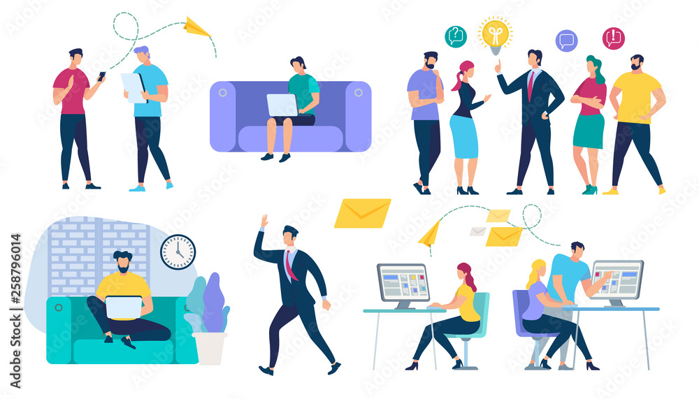 People Characters Set. Social Network and Teamwork People Characters Set. Social Network and Teamwork