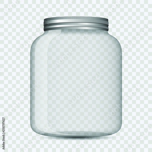 Fényképezés Glass jar isolated vector design illustration