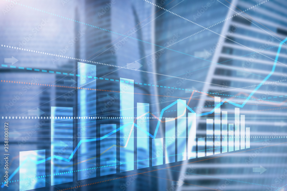 Abstract business modern city urban futuristic architecture background. Financial investment or Economic trends business idea and art work design. Abstract business modern city urban futuristic architecture background. Financial investment or Economic trends business idea and art work design.