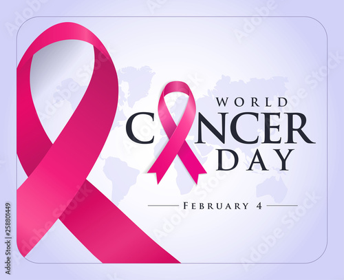1-7 nisan kanserle savaş haftası, kanser günü Translation: February 4, World Cancer Day. Creative greeting card design, world healthy concept, illustration ribbon banner. Template for graphics vector. photo