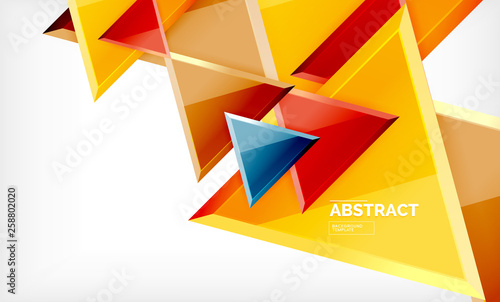 Free Download Flying triangles compostion geometric background - GFXLoad