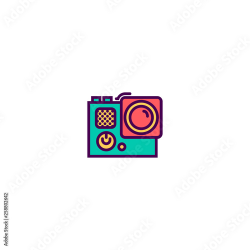 Go pro icon design icon design. Photography and video icon vector design
