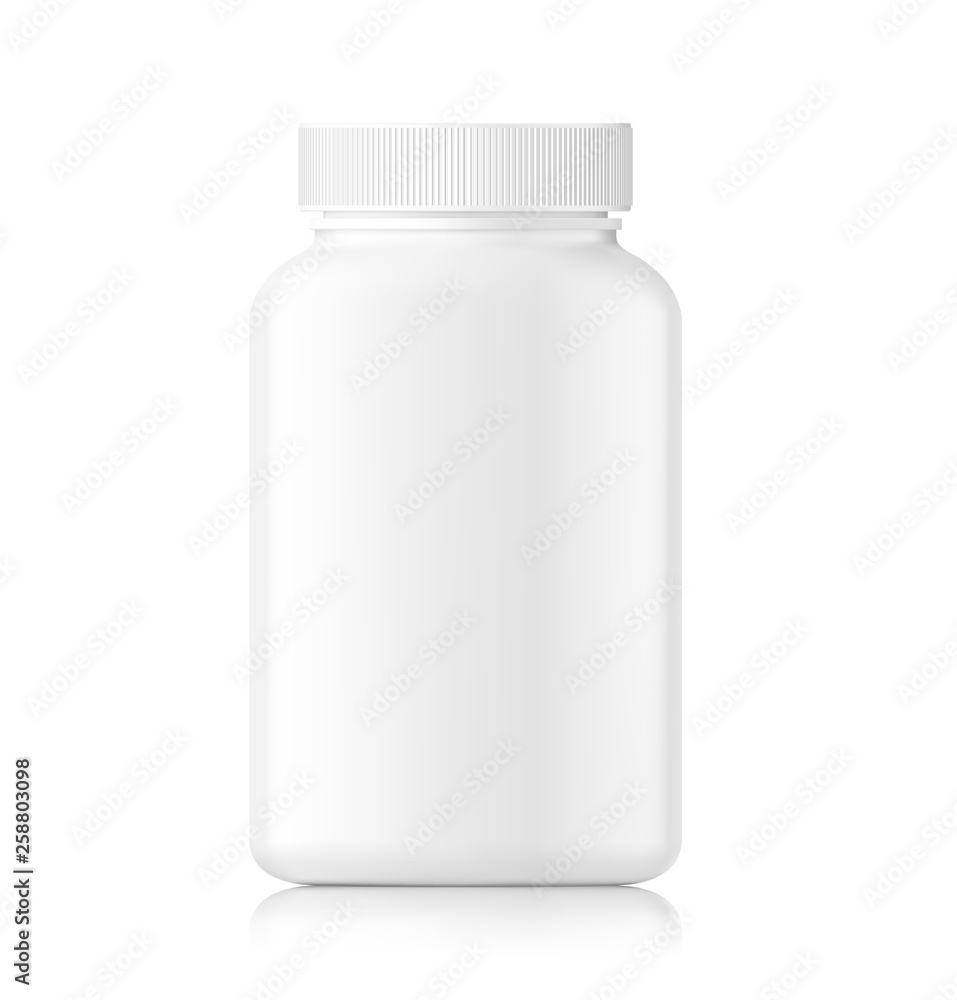 Plastic bottle mockup isolated on white background. Can be used for medical, cosmetic. Vector illustration. EPS10. Plastic bottle mockup isolated on white background. Can be used for medical, cosmetic. Vector illustration. EPS10.