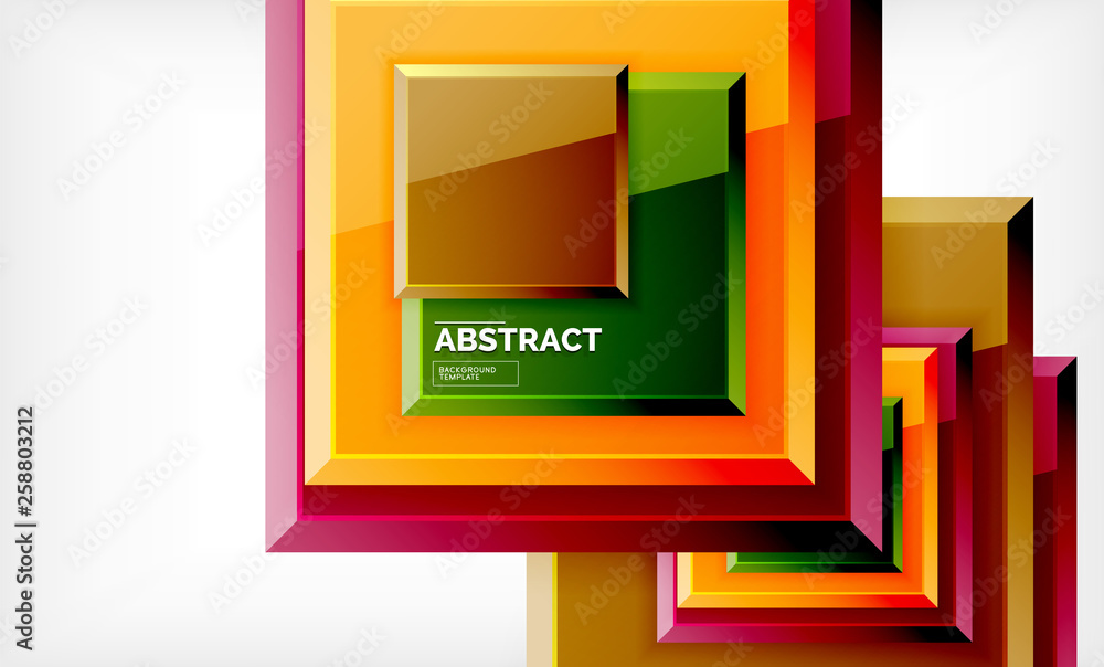 Square abstract background, glossy geometric design Square abstract background, glossy geometric design