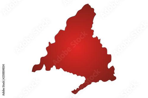 Mapa rojo de Madrid.