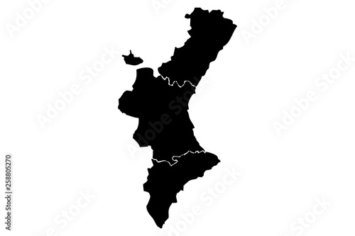 Mapa negro de Valencia.