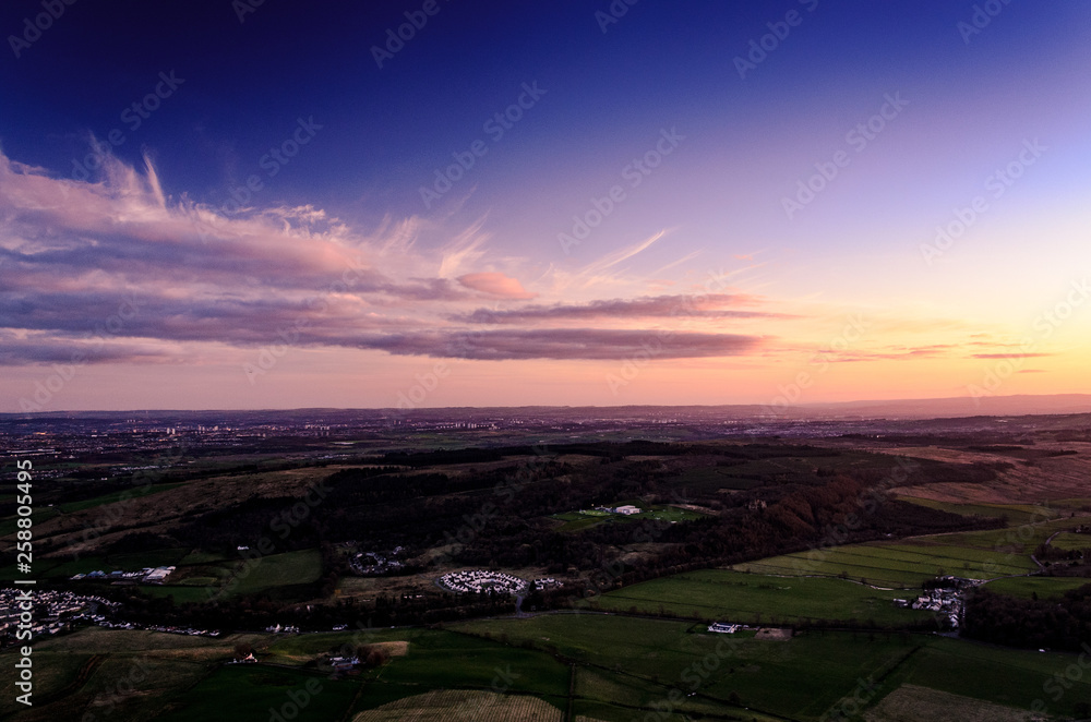 Fototapeta premium Campsie Fells March Sunset 016