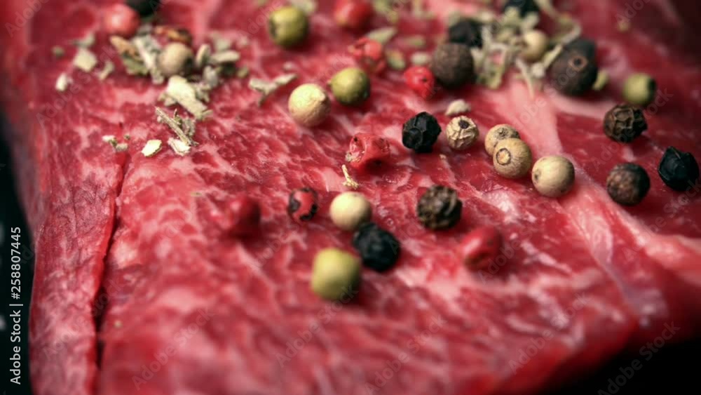 Steak raw. Barbecue Rib Eye Steak, Entrecote, close up Steak raw. Barbecue Rib Eye Steak, Entrecote, close up