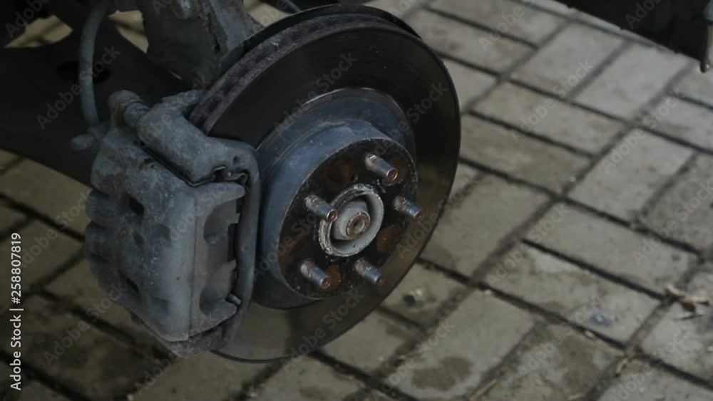 Male to wipe brake caliper before replacing the wheel Male to wipe brake caliper before replacing the wheel