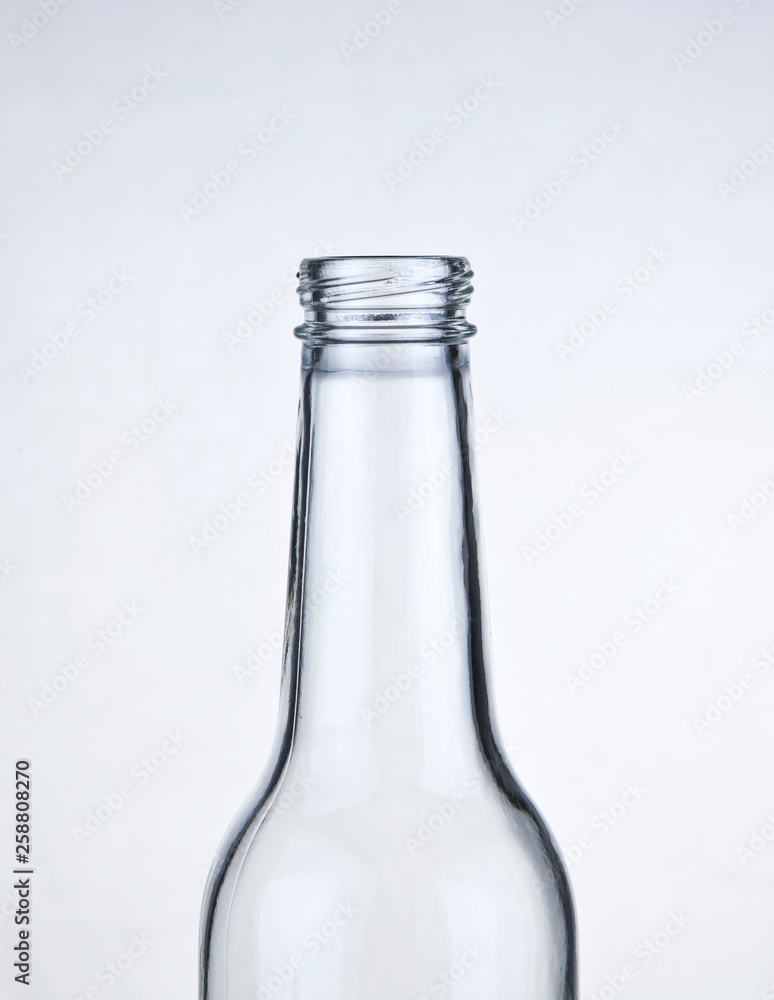 Transparent glass bottle isolaed on white Transparent glass bottle isolaed on white