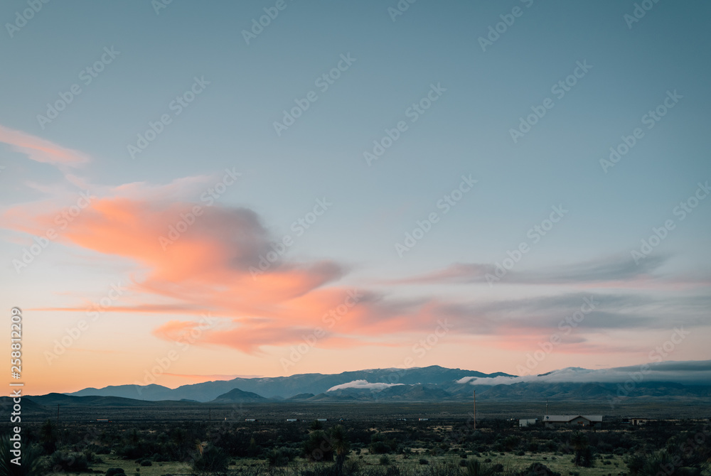 Sunset in the desert of eastern Arizona