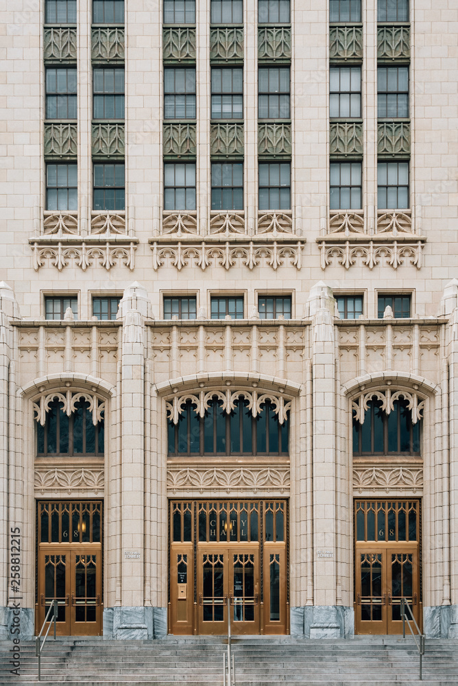Architectural details of City Hall, in Atlanta, Georgia