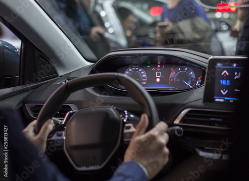 Hands of steering wheel of car © Budimir Jevtic
