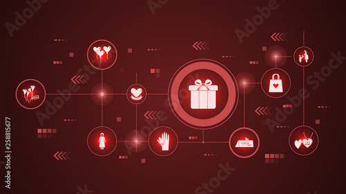 gift box icon. From Mother's Day set