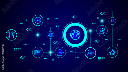 Earth icon. From web set