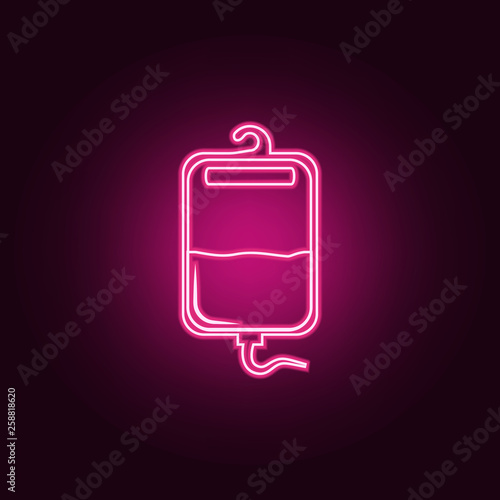 blood for transfusion icon. Elements of Medicine in neon style icons. Simple icon for websites, web design, mobile app, info graphics