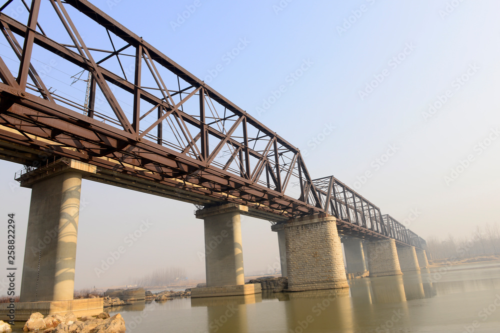 An old steel frame bridge