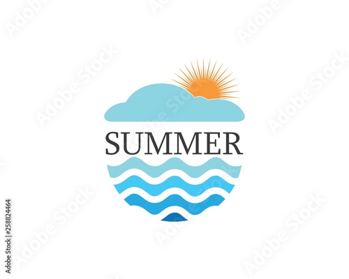 sun logo vector template illustration