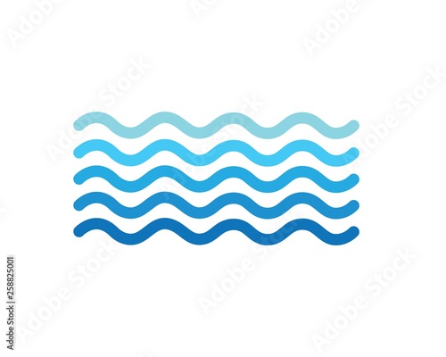 Water Wave symbol and icon Logo Template
