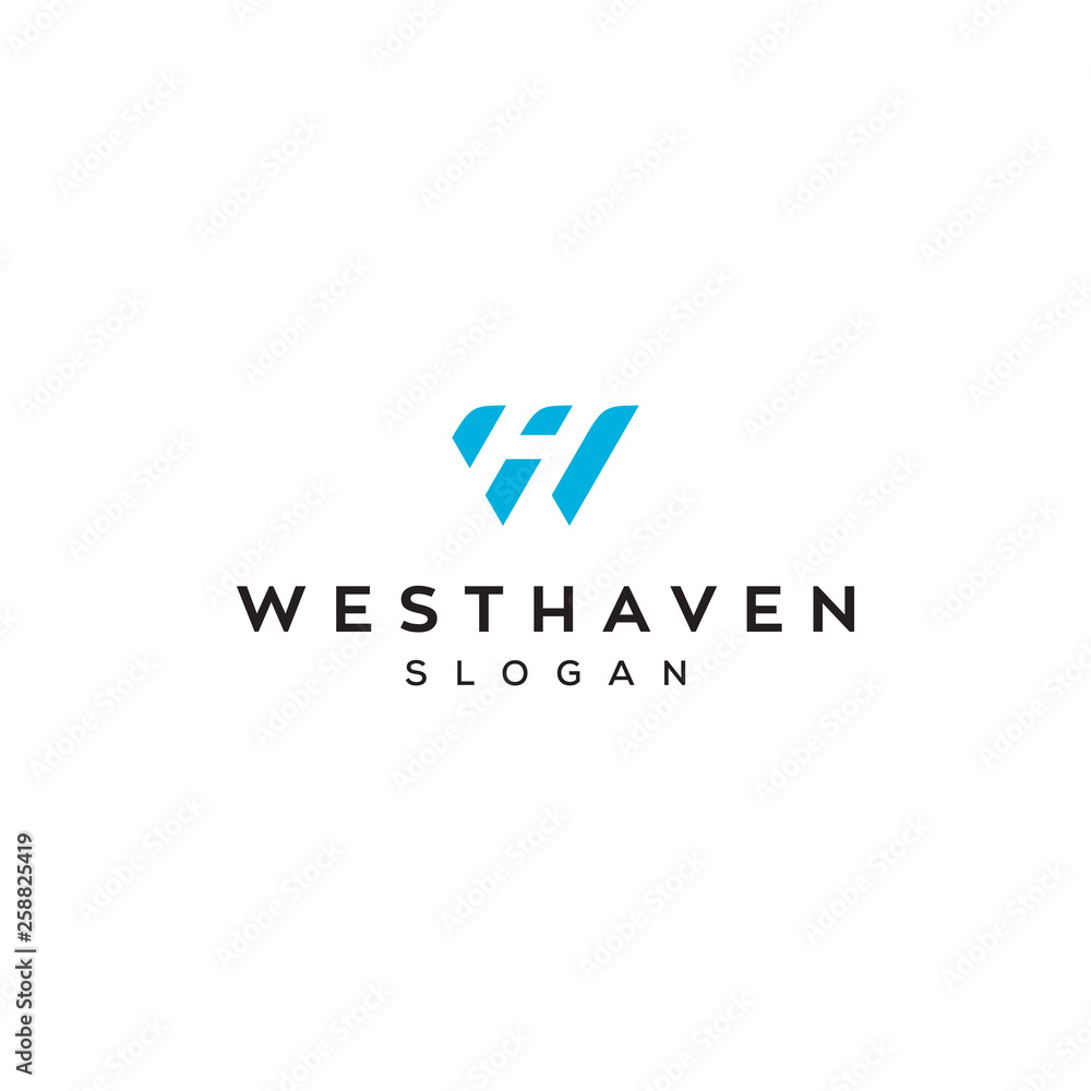 WH monogram logo design WH monogram logo design