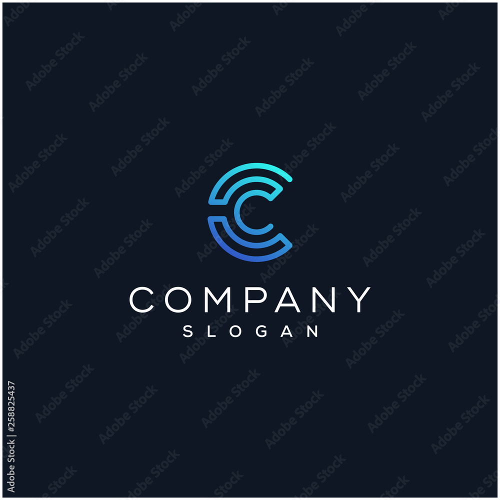 C technology logo design C technology logo design